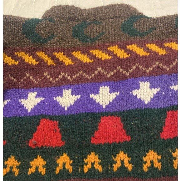 Ecuador Inkas Hand Made in Ecuador 100% Wool Patterned Sweater Warm - Picture 7 of 7
